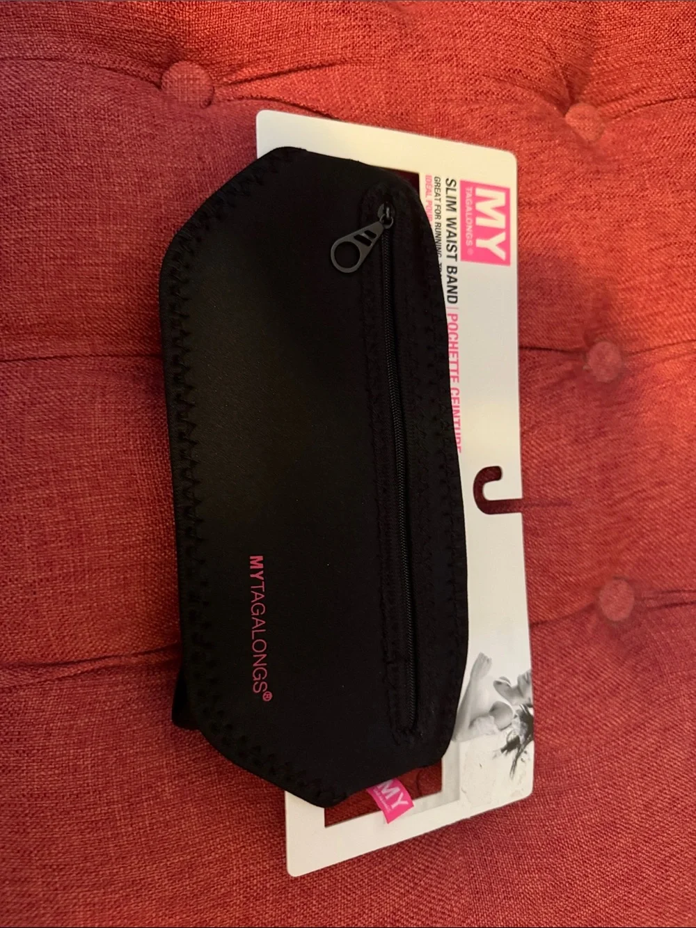 MYTAGALONGS Slim Waist Band Pouch - Black